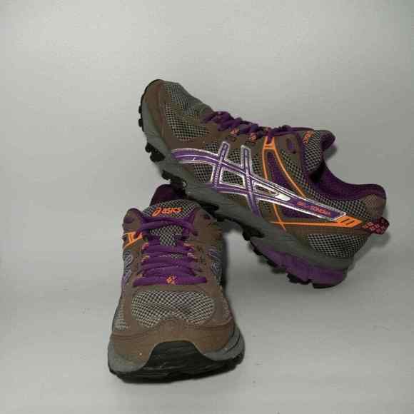 Asics Shoes - Asics Gel Sonoma Women's Trail Running Shoes T4F7Q Purple Olives Size US 8